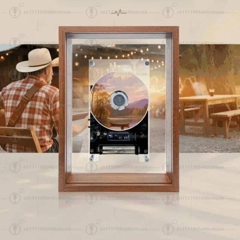 Music Picture Frame Cd Player, Transparent Acrylic Wall-mounted Photo Frame Bluetooth Player