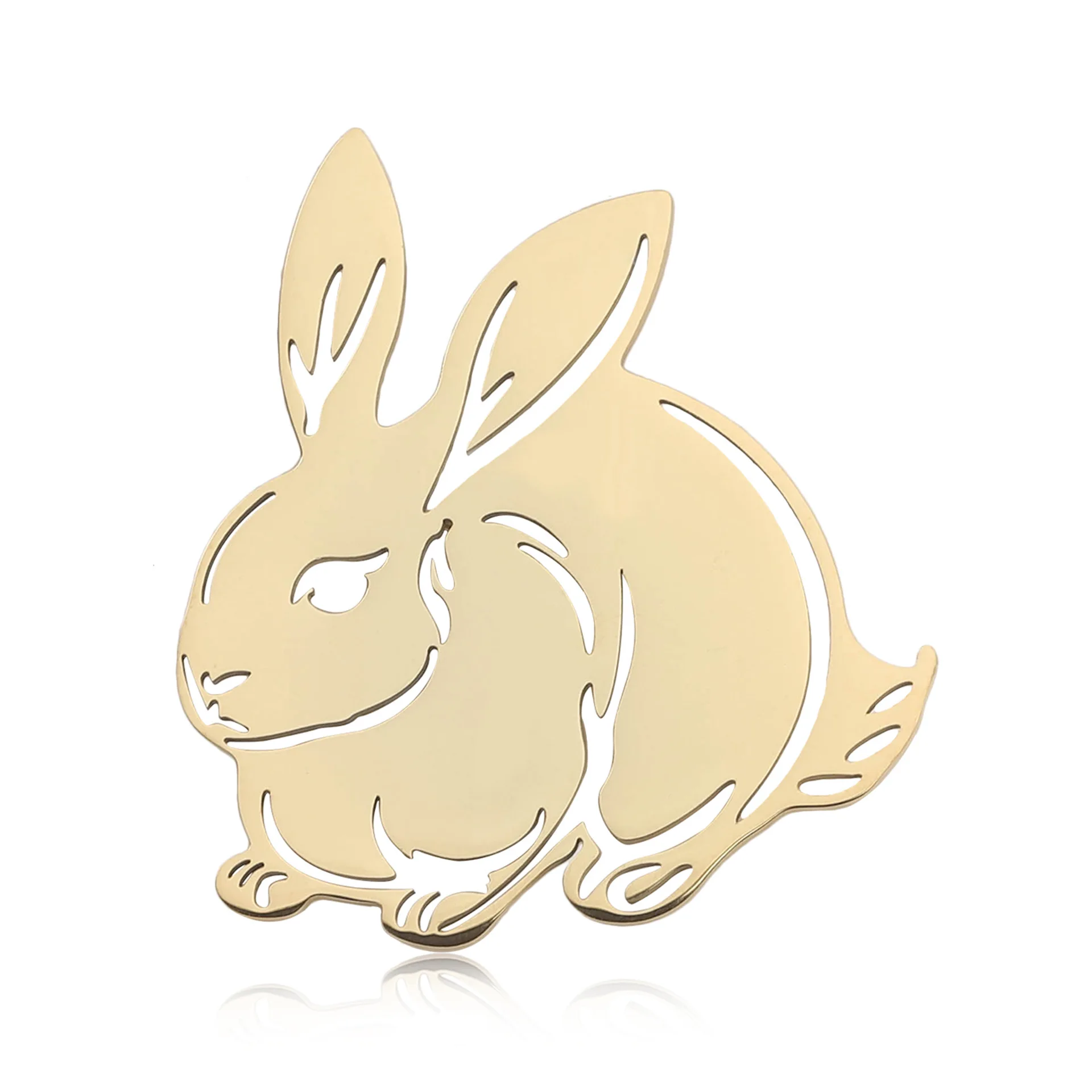 

Cute Cute Bunny Brooch Naughty Girl Style Stainless Steel Pin Gift Dress Coat Clothing Accessories Office Party Jewelry