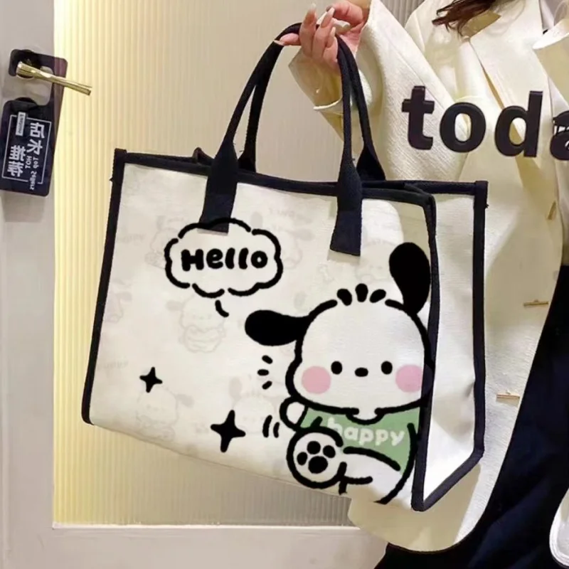 Hot Crayon Shin-chan Cartoon Cute Japan Dirty Resistant Canvas Versatile Single Shoulder Commuting Tote Bag With Large Capacity