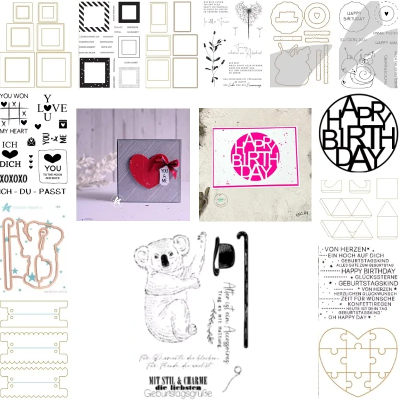 I Brought Back the Nine Palace Grid Love Again Craft Metal Cutting Dies & Stamps Mold Strips Sheet Scrapbook Paper Craft Knife