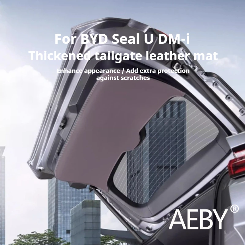 

AEBY для BYD Seal U DM-i 2020-2025, кожаный водонепроницаемый коврик в багажник, противоскользящий чехол на задний бампер, подкладка для багажника, автоаксессуары