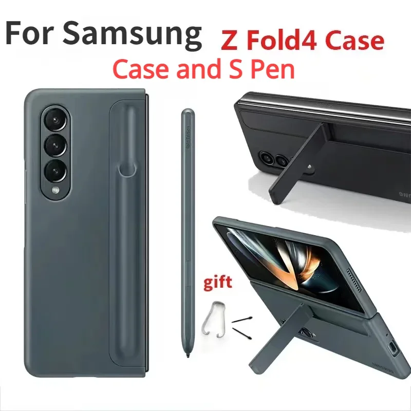 

For Samsung Z Fold4 5G Silicone Standing Cover With S Pen Case For Galaxy Z Fold 4 Phone Cases, EF-OF93P stylus pen