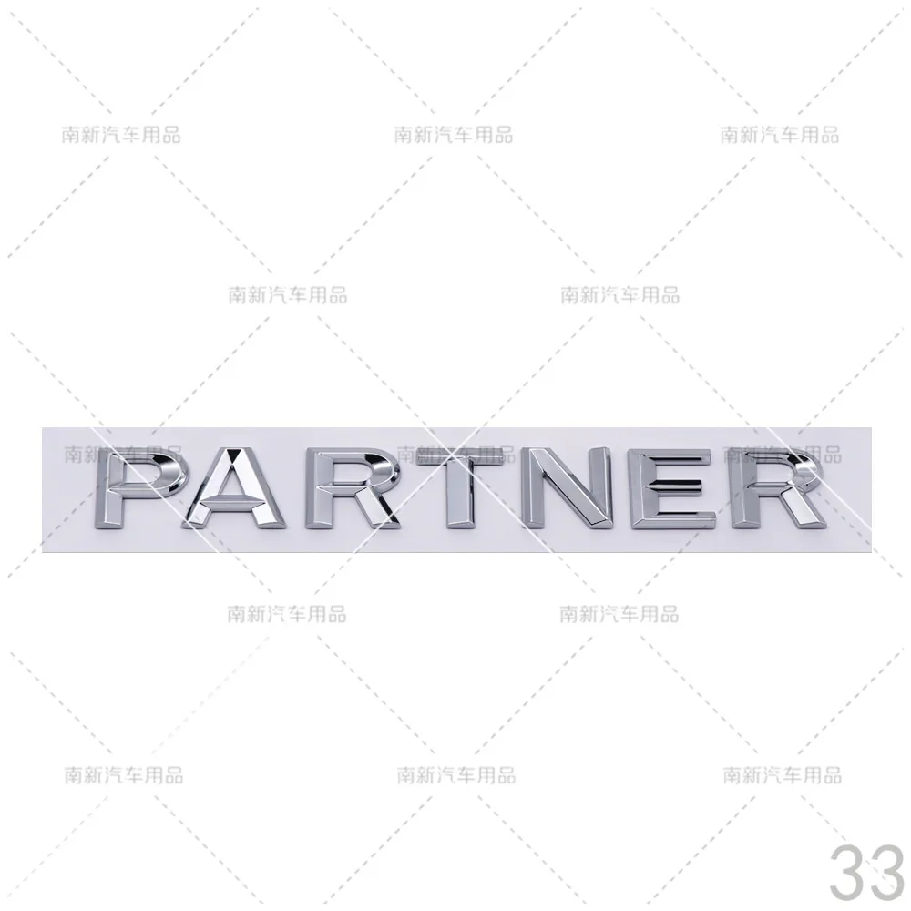 Suitable for Peugeot new and old PARTNER modified with English letter labeling and ABS trunk labeling car stickers emblem A