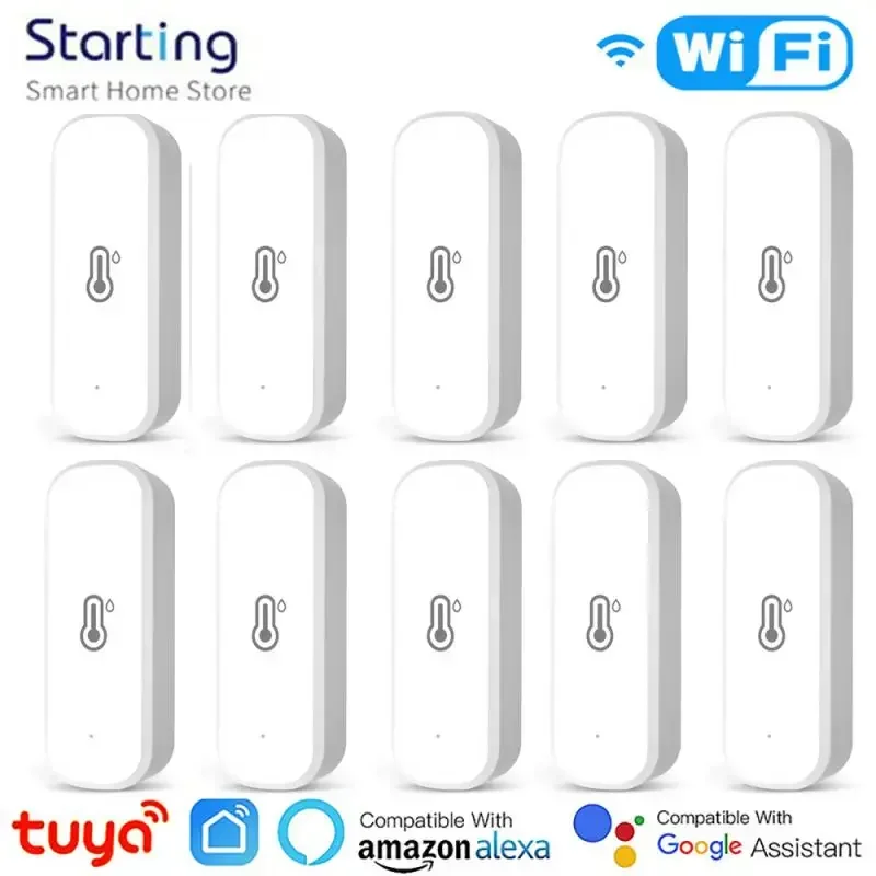 Tuya Wifi/Zigbee เครื่องตรวจจับอุณหภูมิ Real-time Monitor อุณหภูมิความชื้นเซนเซอร์ผ่าน Smart Life App Alexa Google Smart Home