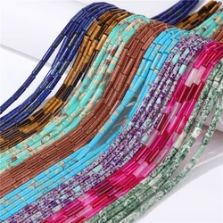 4X13mm Natural Cylinder Shape Stone Beads Opal Agates Imperial Stone Tube Bead Energy Healing Gems Bead for Jewelry Making DIY