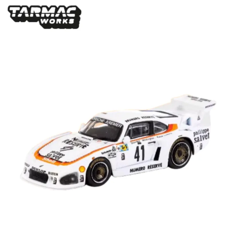 1:64 Porsche 935 K3 41 white diecast alloy simulation model, children\'s collection of decorative toys, holiday toys for children