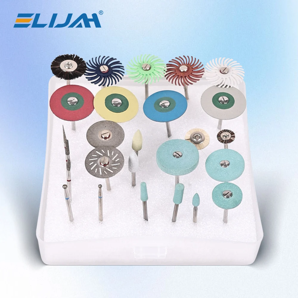 

SYJH 26 шт./компл. набор для полировки зубов, полировщик для стоматолога, алмазные шлифовальные машины, щетка для полировки, силиконовый круг, стоматологический лабораторный шлифовальный инструмент