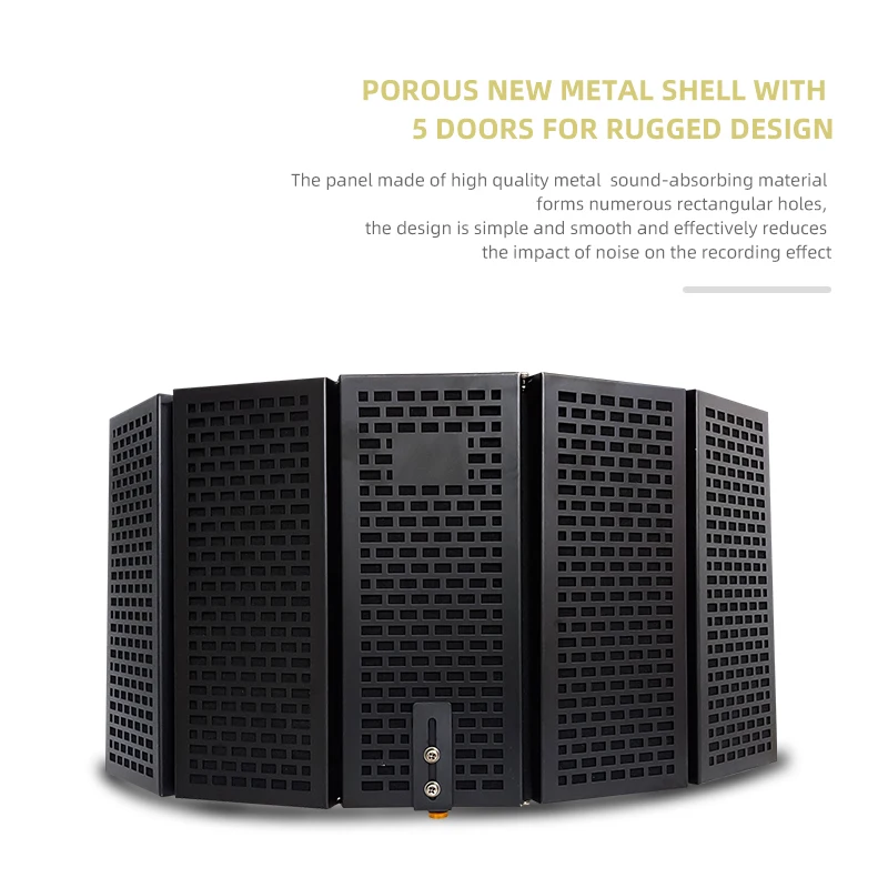 5 Panel Reflection Filters Professional Studio Recording Microphone Isolation Shield Suitable for Any Condenser Mic Accessories