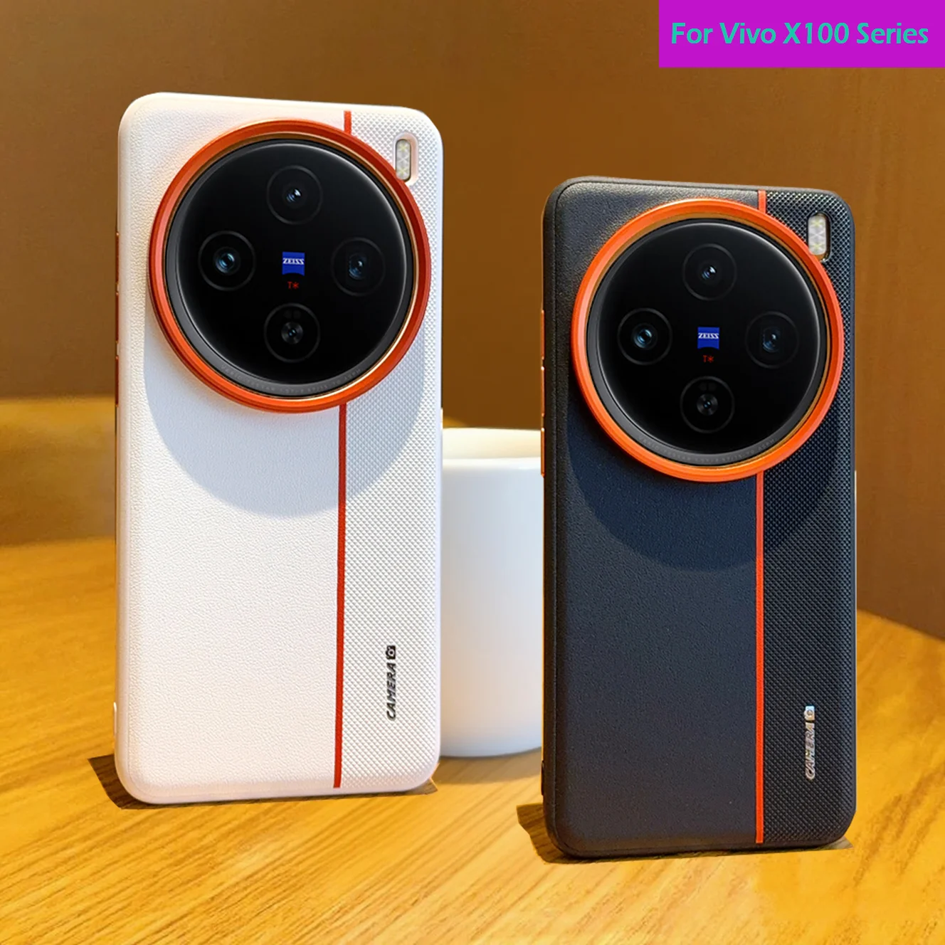 

Camera Style Phone Case For Vivo X100 Ultra X100 Pro Protective Shell Luxury PU Leather Shockproof Cover For Vivo X100s Pro