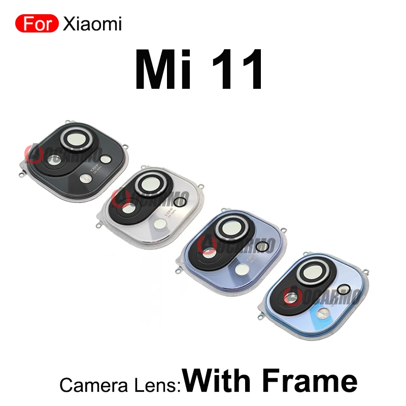 For Xaiomi Mi 11Rear Back Camera Lens With Frame Glass Cover Replacement Parts