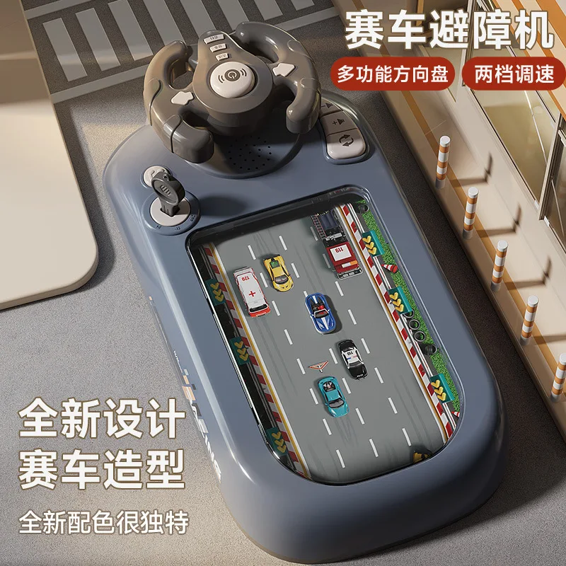 

New Racing Adventure Game Console Desktop Puzzle Obstacle Avoidance Simulation Driving Children's Steering Wheel Toy Present