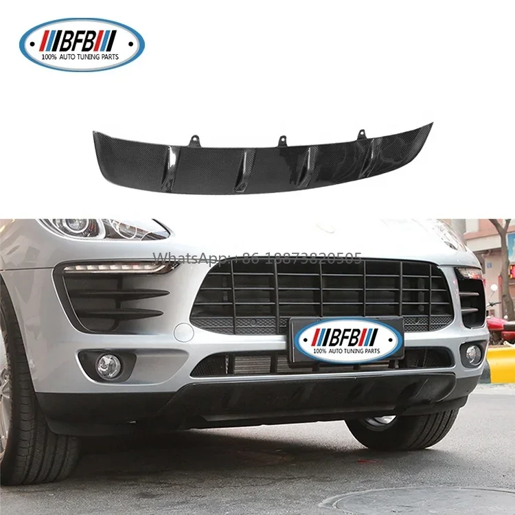 Car Accessories Front&Rear Bumper Diffuser Lips Protector Real Carbon Fiber Car Parts Exterior For Porsche Macan