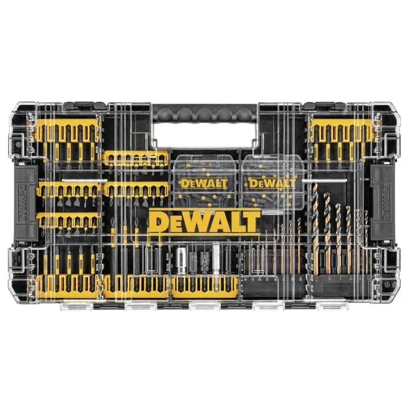 DEWALT FlexTorq Bit Set 100pc ToughCase+ System Woodworking Drill Bits Storage Set Dewalt Tool Accessories DWANGFT100SET