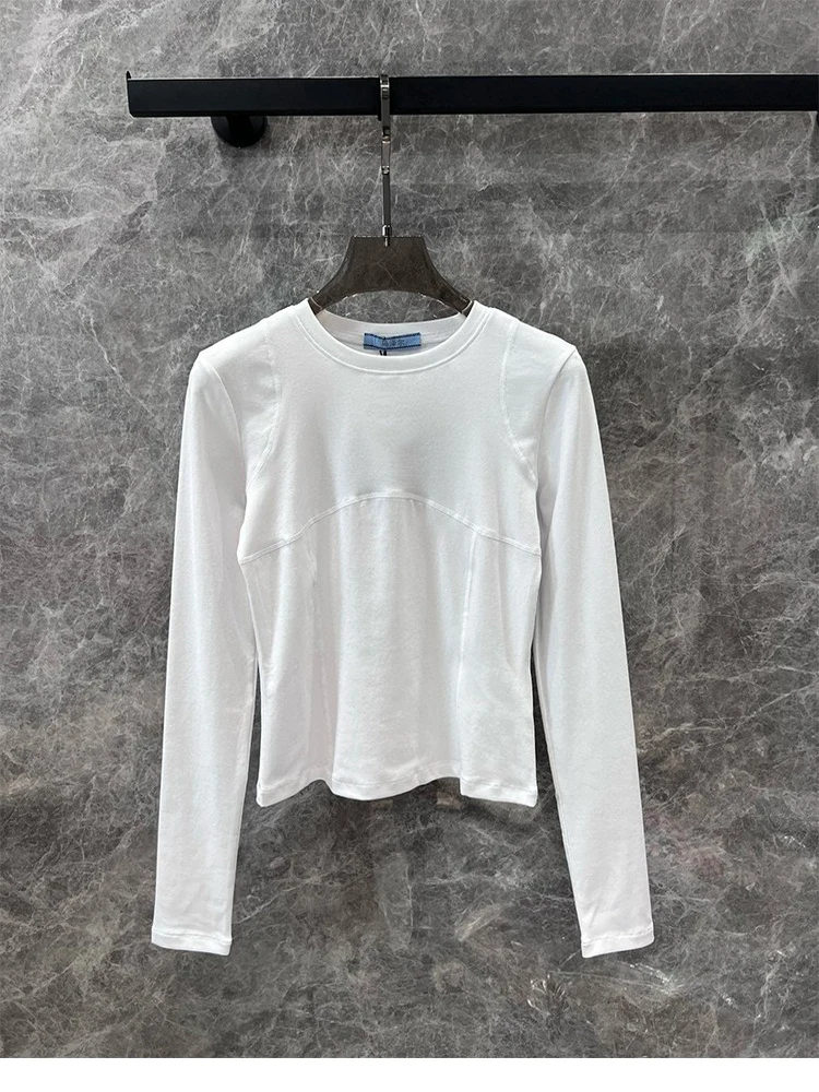 

Women's 26 Early Spring New Arrival – Minimalist Long-Sleeve T-Shirt, Fashionable and Versatile, Slim-Fit and Flattering Top