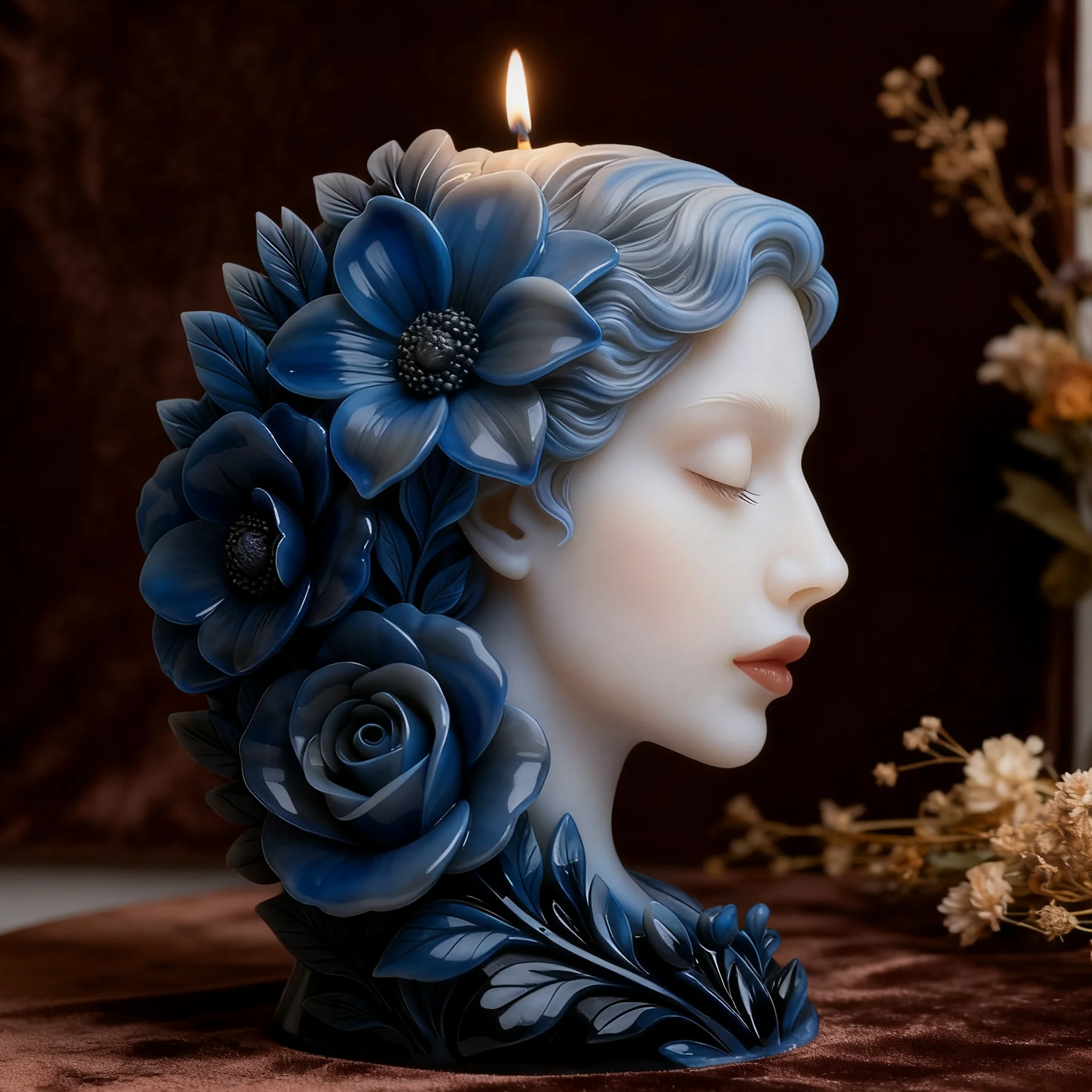 قوالب الشموع الآلهة الزهرية الفنية المتخصصة مقاومة للحرارة وقابلة لإعادة الاستخدام، مما يجعلها مثالية للشموع المعطرة التي تصنعها بنفسك والمور #1