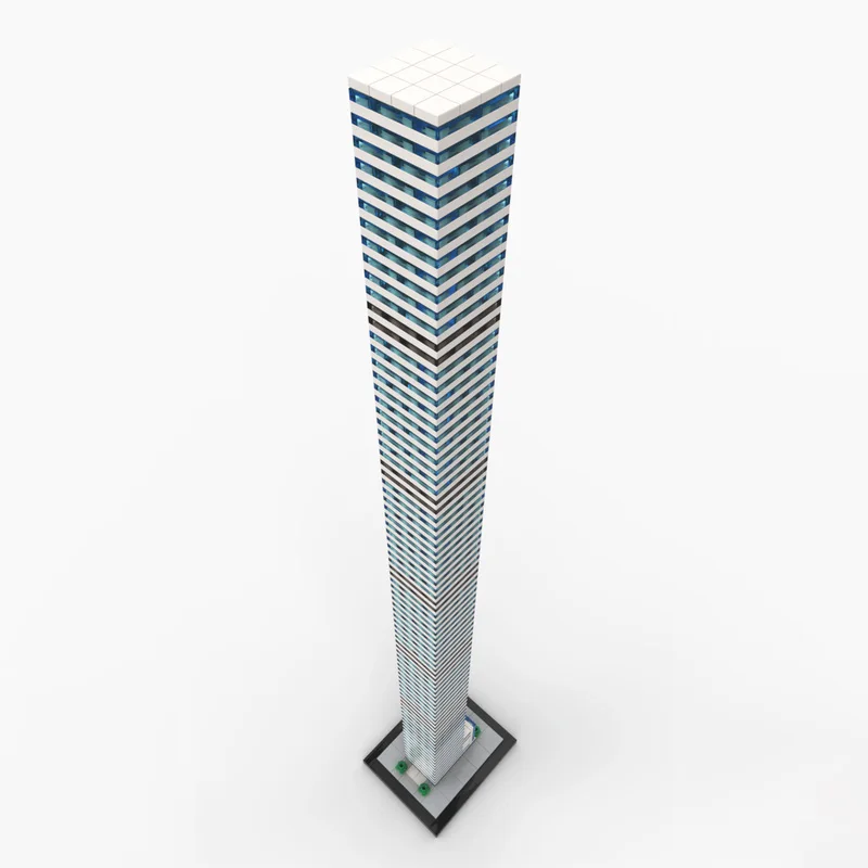 Custom MOC Block Toy Skyscraper Series 432 Park Avenue 1:800 scale model 649pcs Creative holiday gifts