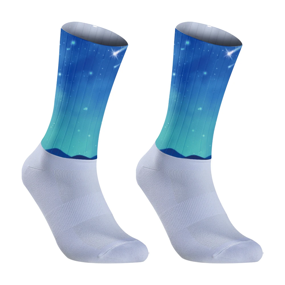 2024 New Bike Team Aero Socks Seamless Anti Slip Road Ride Socks Outdoor Racing Cycling Socks