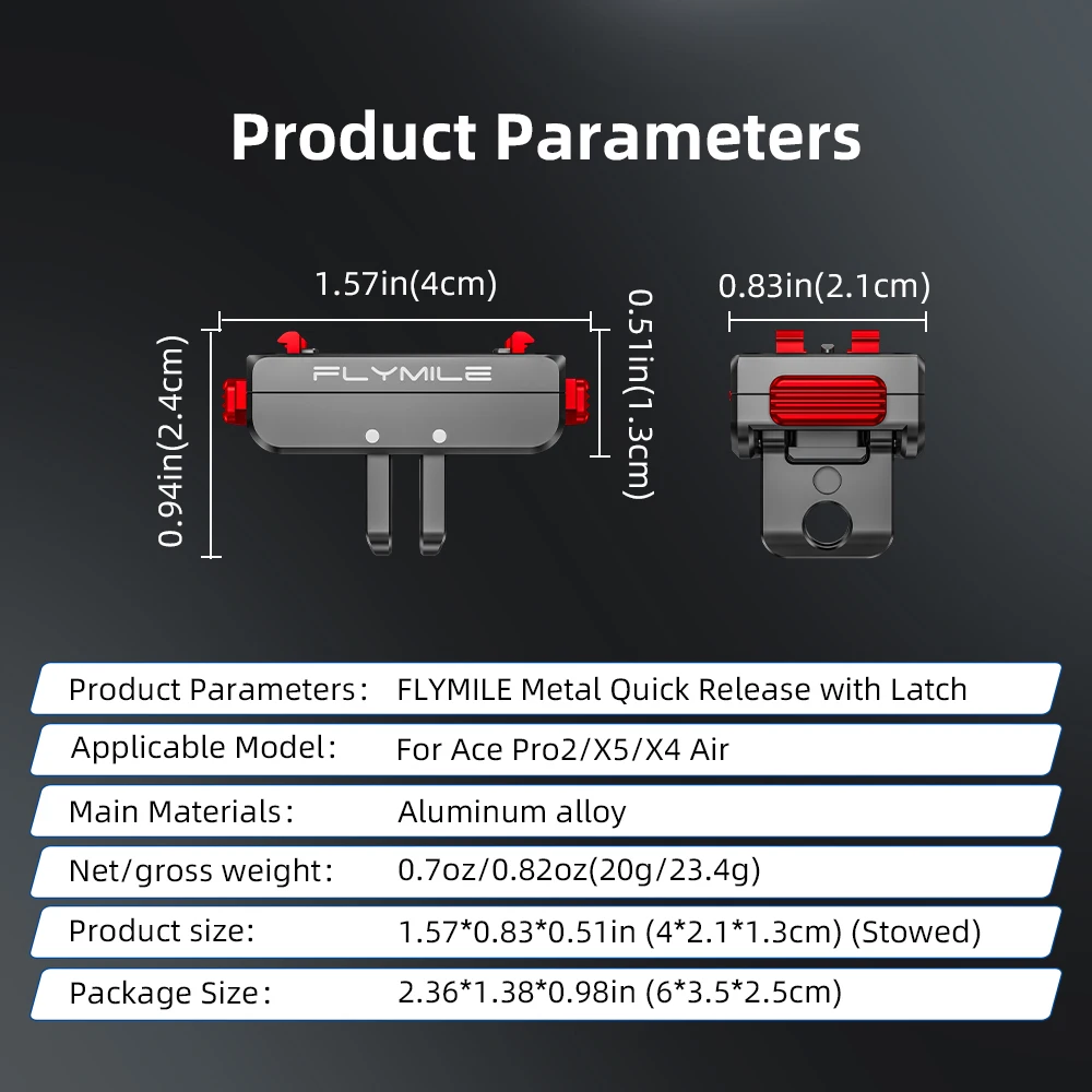 Flymile Magnetische Schnellwechselbasis für Insta360 X6 X5 Ace Pro 2 Zubehör mit 1/4″ Loch Metallhalterungsadapter Klappbare Krallen – Detail 12