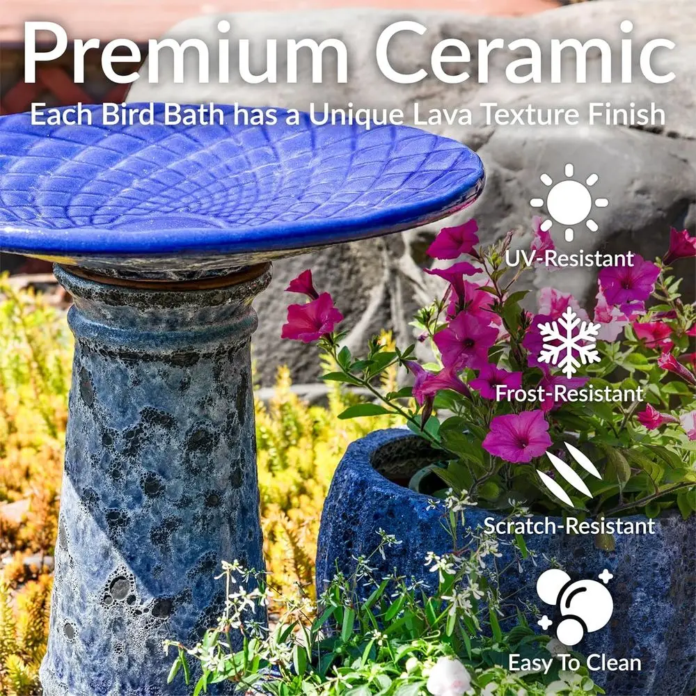 Rennes Outdoor Ceic Bird Bath - 22.5