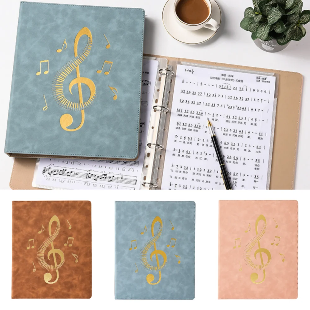 Flexible Loose Leaf Music Score Folder Detachable 20 Pages Piano Music Sheet File Folder Writable Fits Letter Size