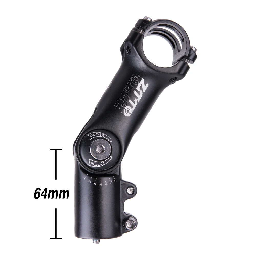 ZTTO Adjustable Riser Stem 0~180 degree 60 80 90 100 110mm For 31.8/25.4mm Handlebar MTB Road Bike Rise Extender Rod Adjustable