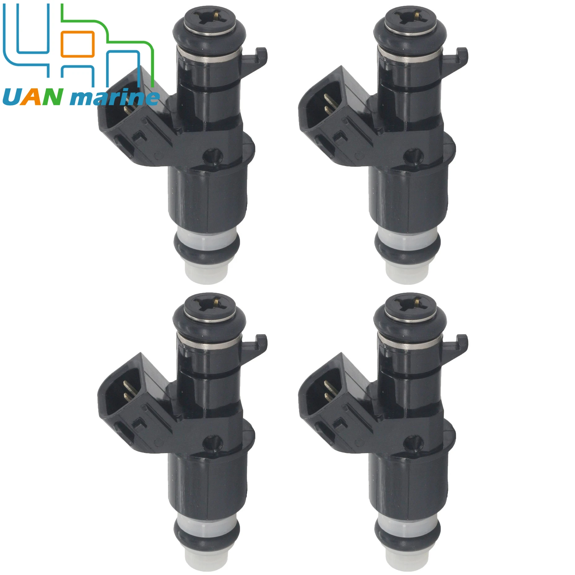 4 Pcs Marine Fuel Injector Nozzles 8 Holes with O-rings for Honda Outboard Motor BF 115 To 250 HP 4-Stroke 16450-ZY6-003