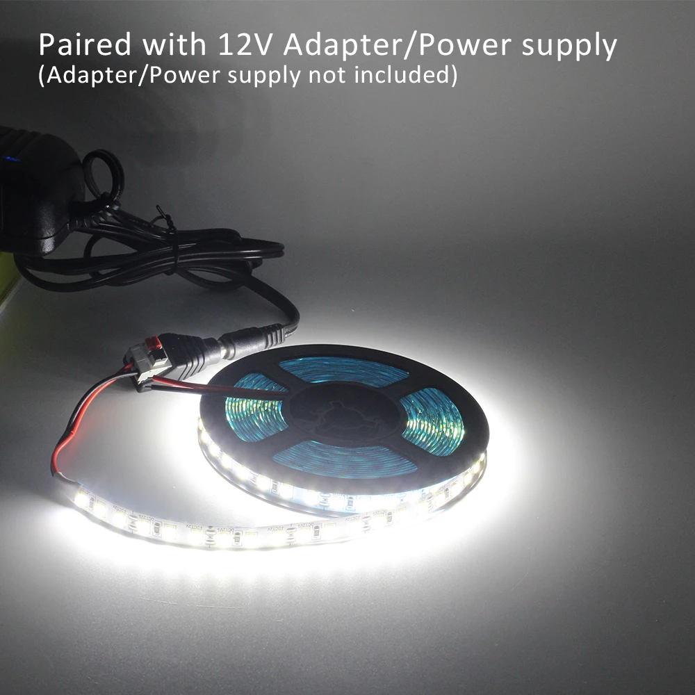 5M 12V SMD2835 diody na wstążce 120Leds/m 8mm PCB elastyczna wstążka ciepła chłodna biała lodowy blękit złoty żółty Marrs zielony pasek oświetlenie