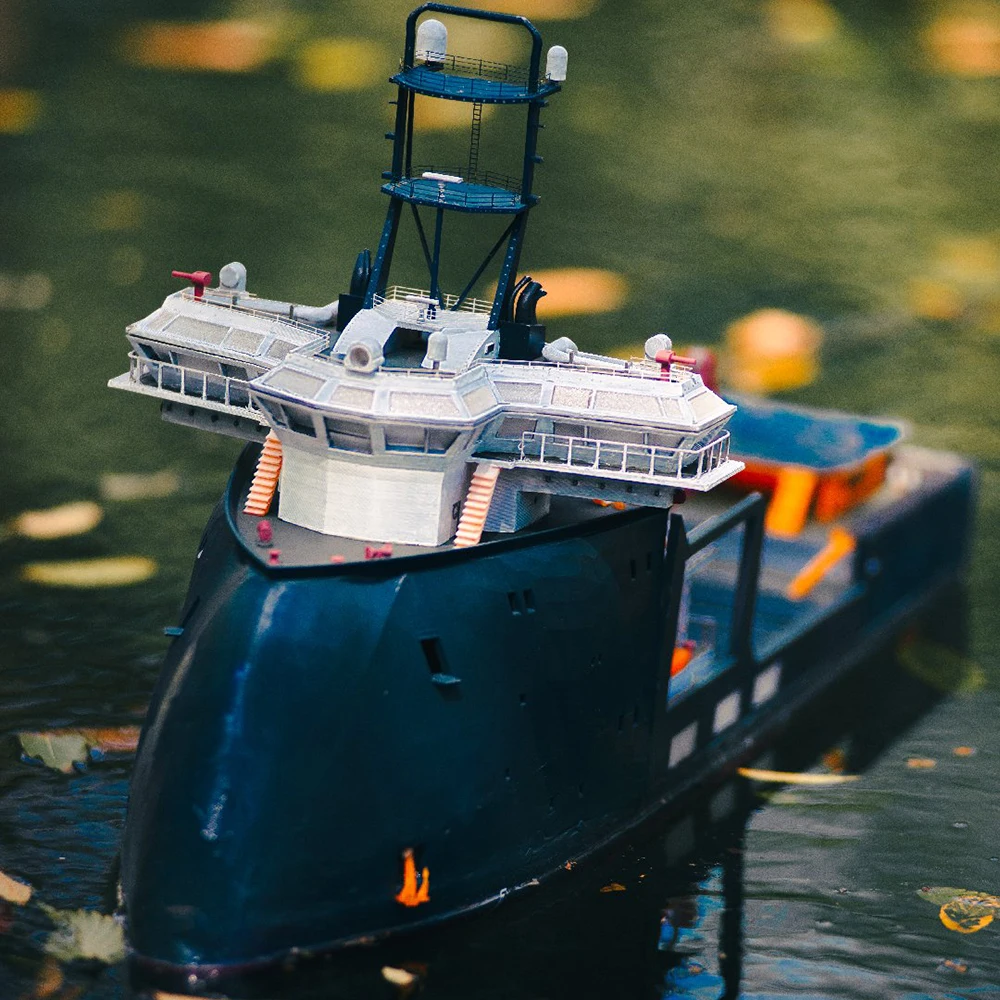 

RC Boat 66cm Simulation Three Motor Ocean Working Remote Control Boat 3D Printing Molding RC Boat Model Kit Adult Toy
