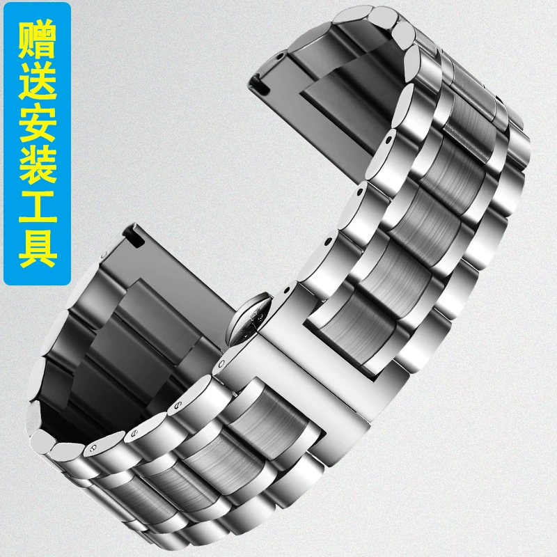 For Diesel DZ4316 DZ7395 DZ7305 24mm 26mm 28mm  Butterfly Buckle Stainless Steel Watch Strap Men Metal Solid Wrist Band Bracelet