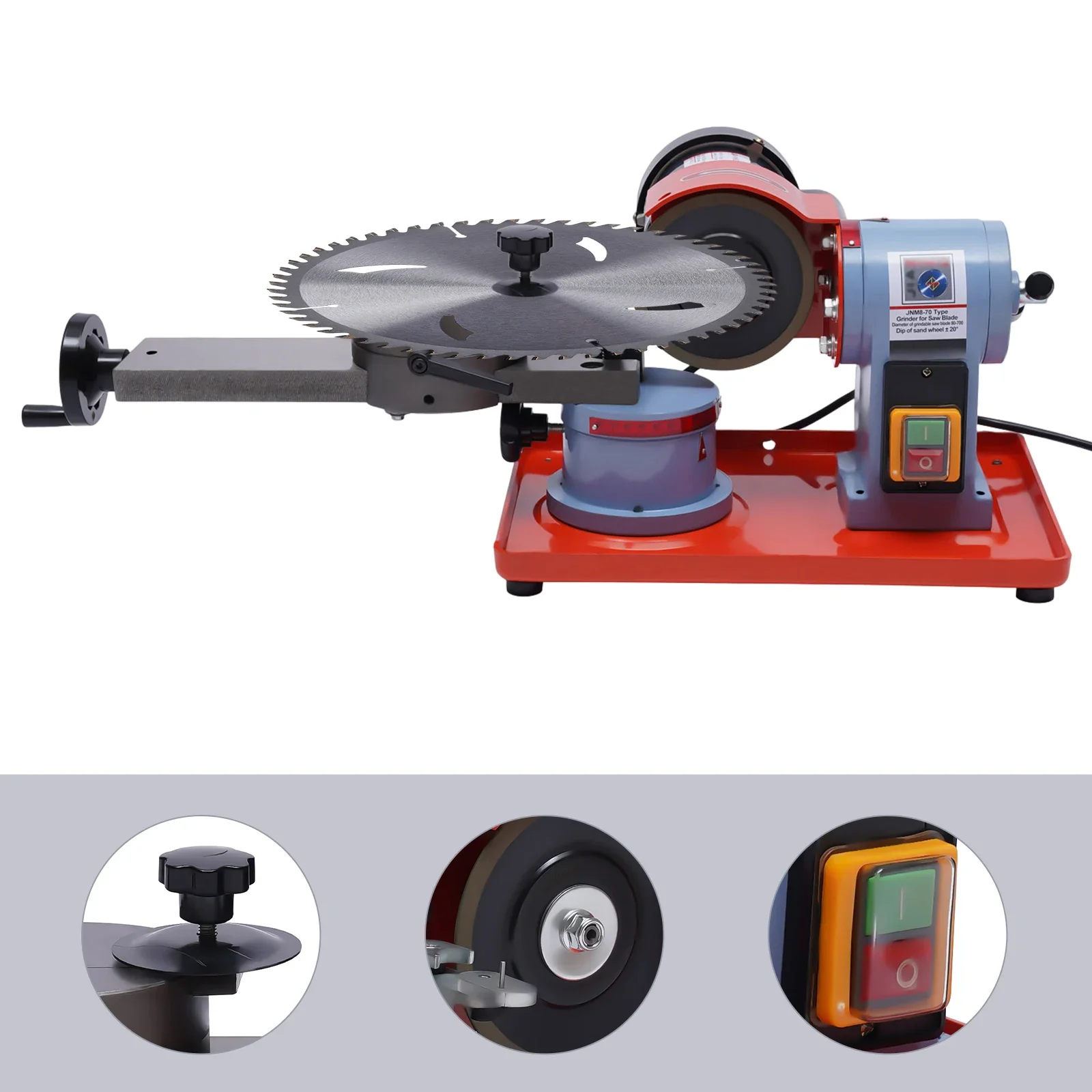 Woodworking Mechanical Gear Grinder Machine  220V 250W Round Saw Blade Grinder 2850 U/min Grinding Equipment