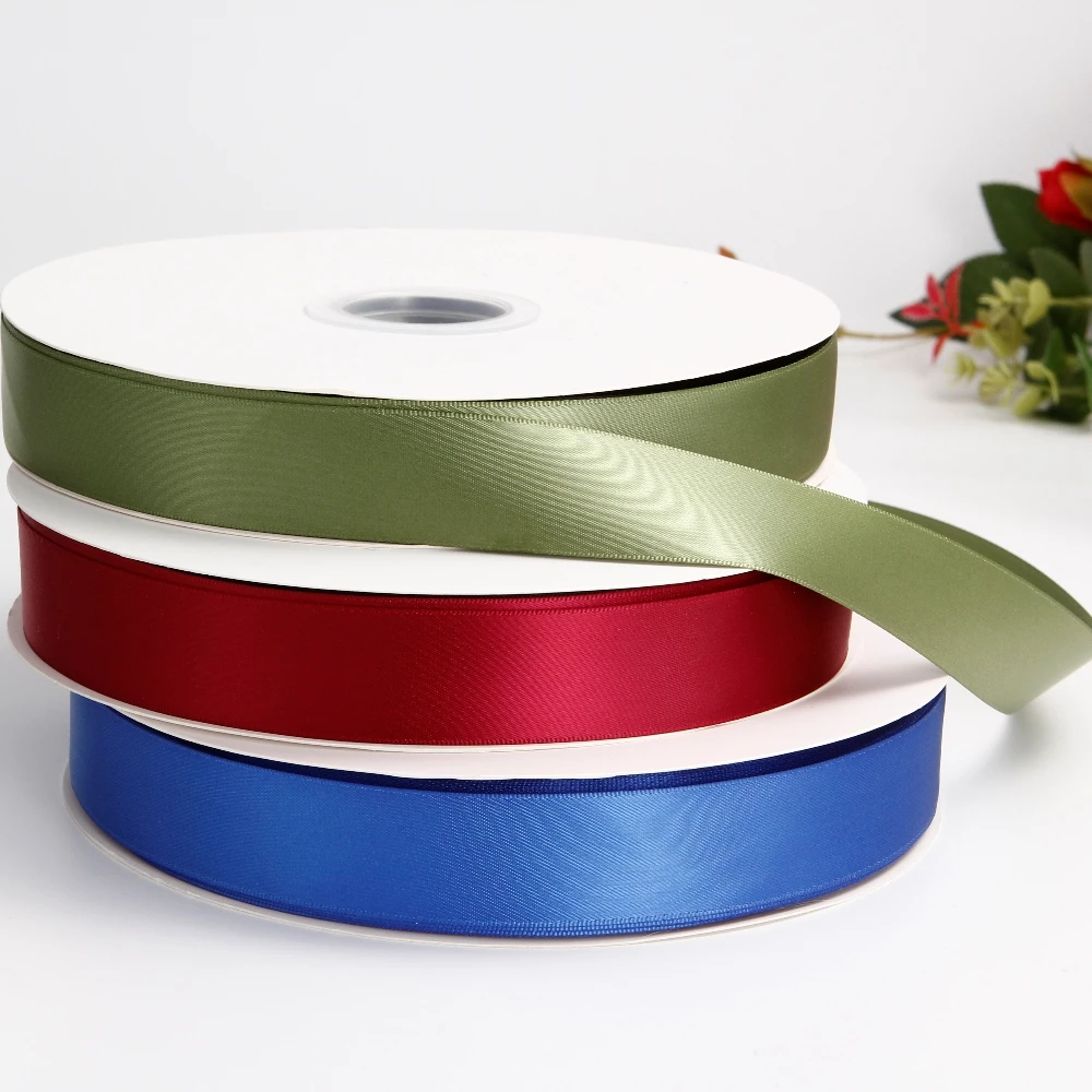 

High Density Ribbon Single Sided Polyester Satin Wedding Party Bouquet Gift Wrapping Bow 100 Yards