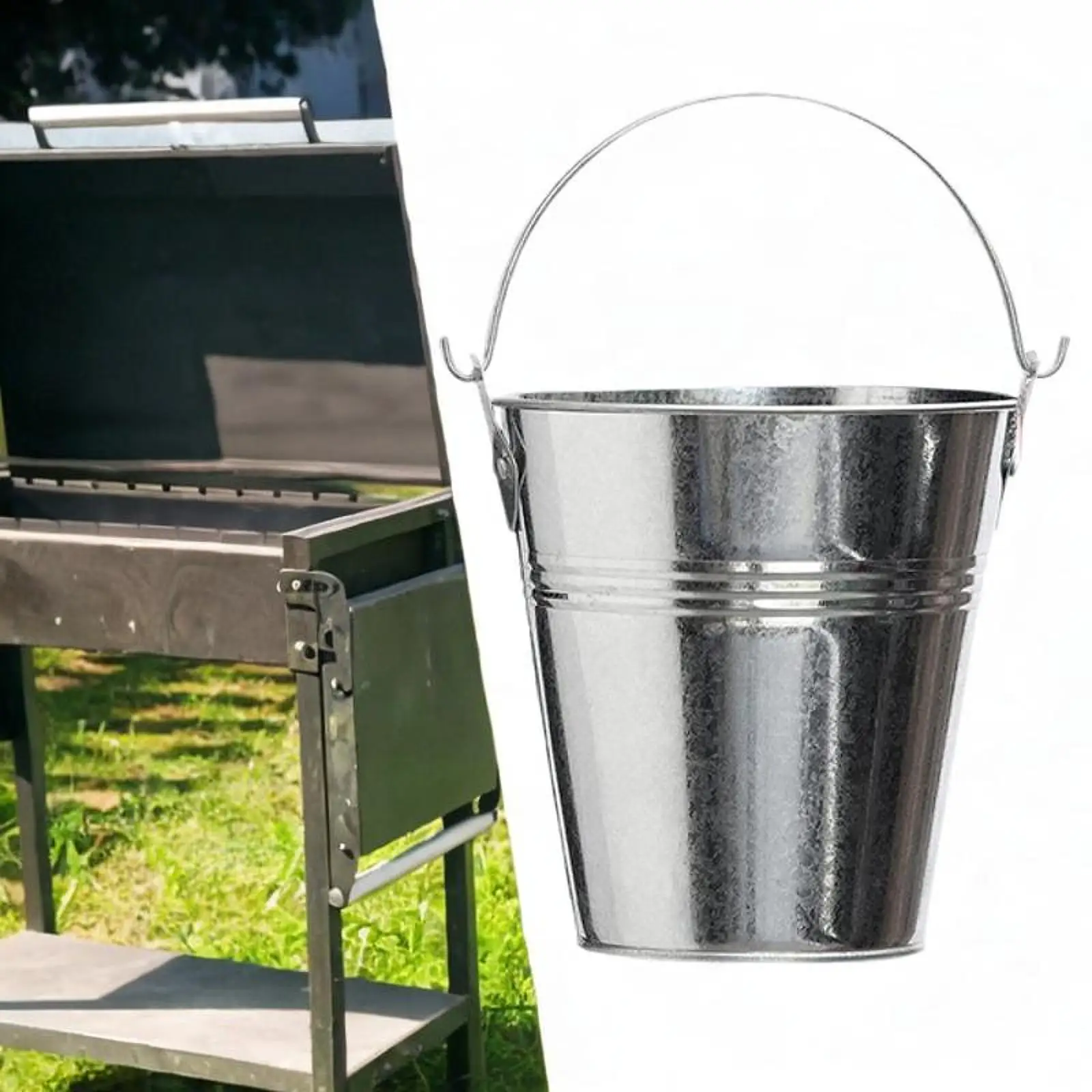 Grill Grease Bucket Easily Install Portable Sturdy Outdoor Cooking Accessory