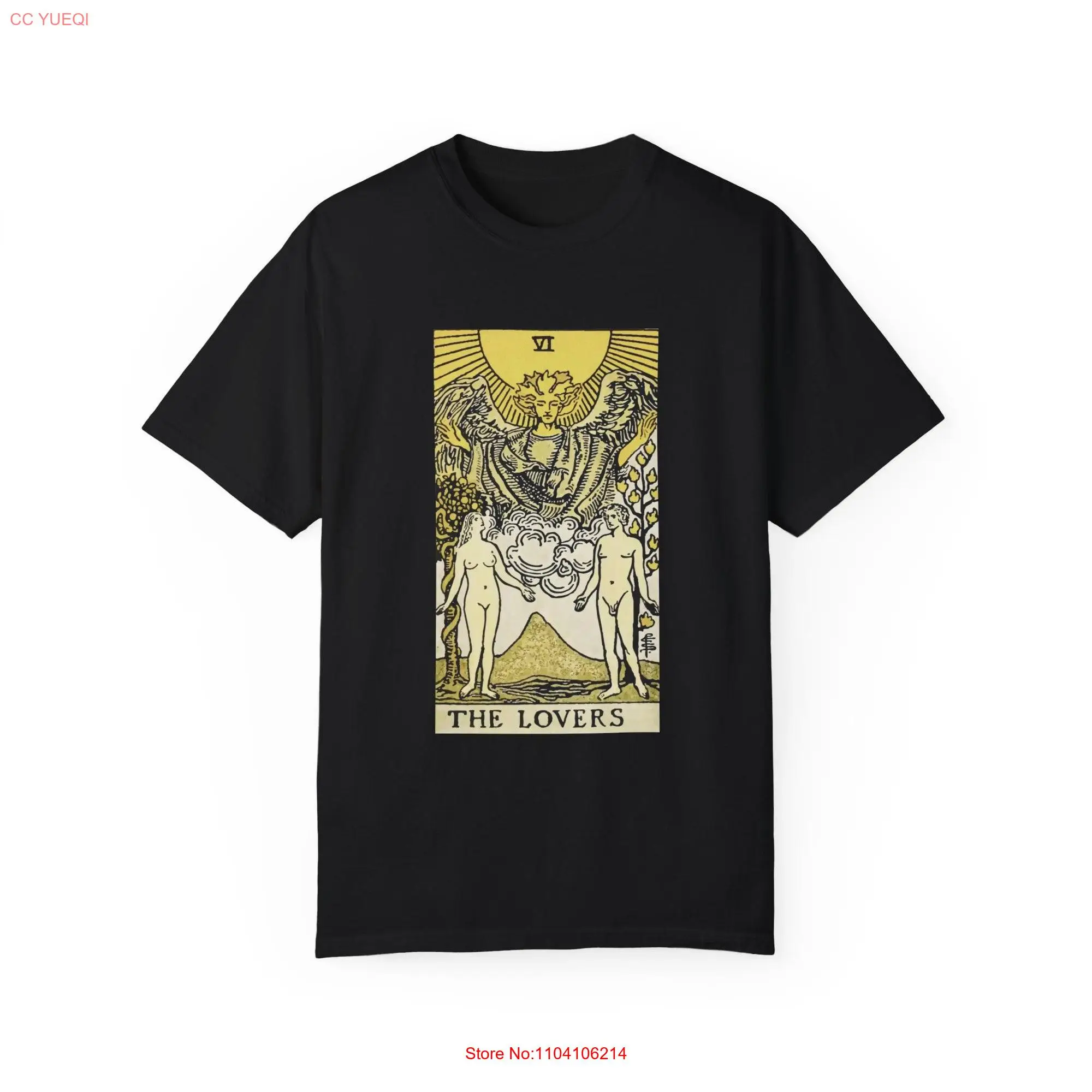 La camiseta premium de cartas de Tarot para amantes representa la importante de las relaciones con significado y la conexión profunda entre personas