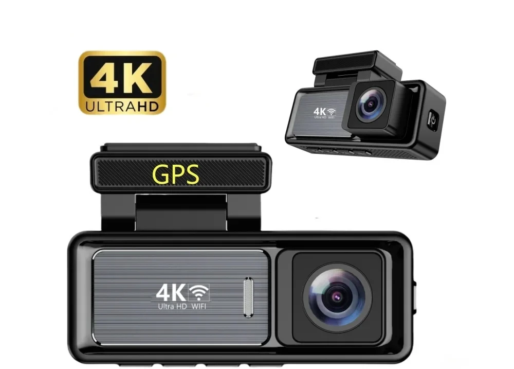 4K 3.2 Inch mini hidden driver Car Dvr video recorder dash cam dashcam camera front and rear with Wifi GPS FHD Night Vision Auto