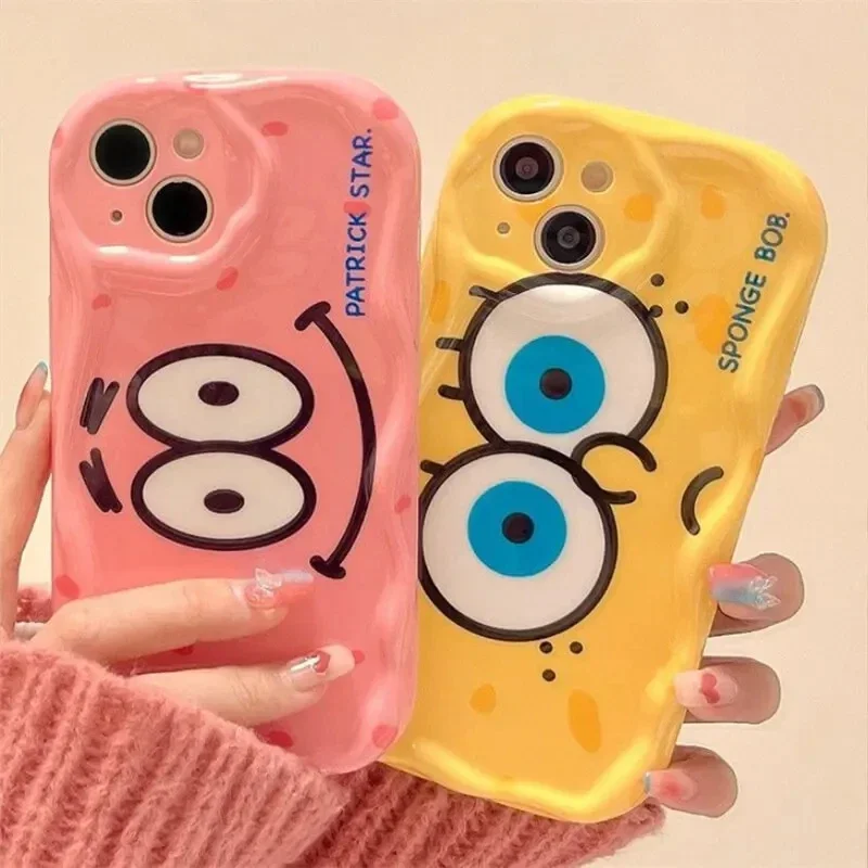 Cute Case For Samsung Galaxy A16 A06 A35 A55 A25 A15 A54 A34 A24 A14 A04 A13 A73 A53 A33 4G 5G S-Spongebob P-Patrick Stars Cover - náhled 2