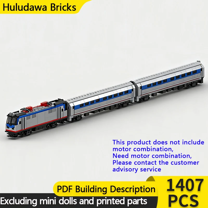 مدينة نموذج سيارة MOC قوالب بناء السكك الحديدية الأمريكية قطار سريع وحدات التكنولوجيا الهدايا عطلة تجميع ألعاب أطفال البدلة