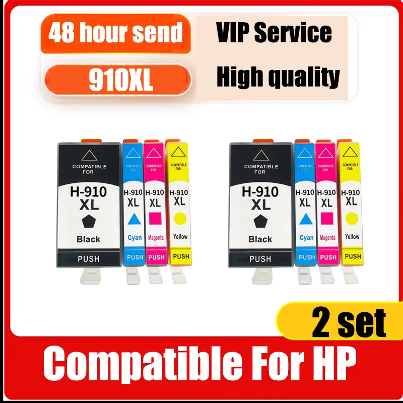 1/2/3 SET 910XL Ink Cartridge Compatible For HP 8010 8012 8014 8015 8017 8018 8020 8022 Printer