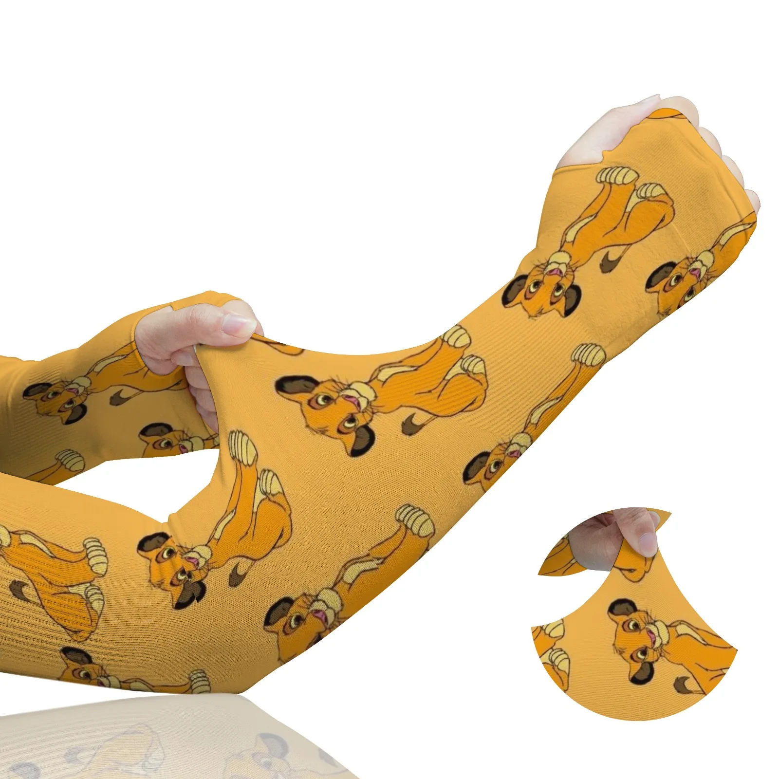 ปลอกแขนทําสวนพิมพ์ลาย Lion King Simba ที่แปลกใหม่ - การป้องกันแสงแดด น้ําหนักเบาและระบายอากาศได้สําหรับการปลูกกลางแจ้ง