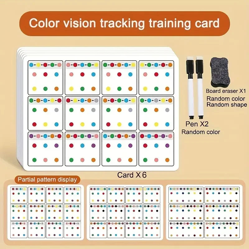 Wiederverwendbare löschbare Stift-Trainings-Link-Karten im A4-Format für 12 Seiten, visuelle Tracking-Fokus-Aufschlagübung für Kinder zur Verbesserung des Gedächtnisses – Detail 7