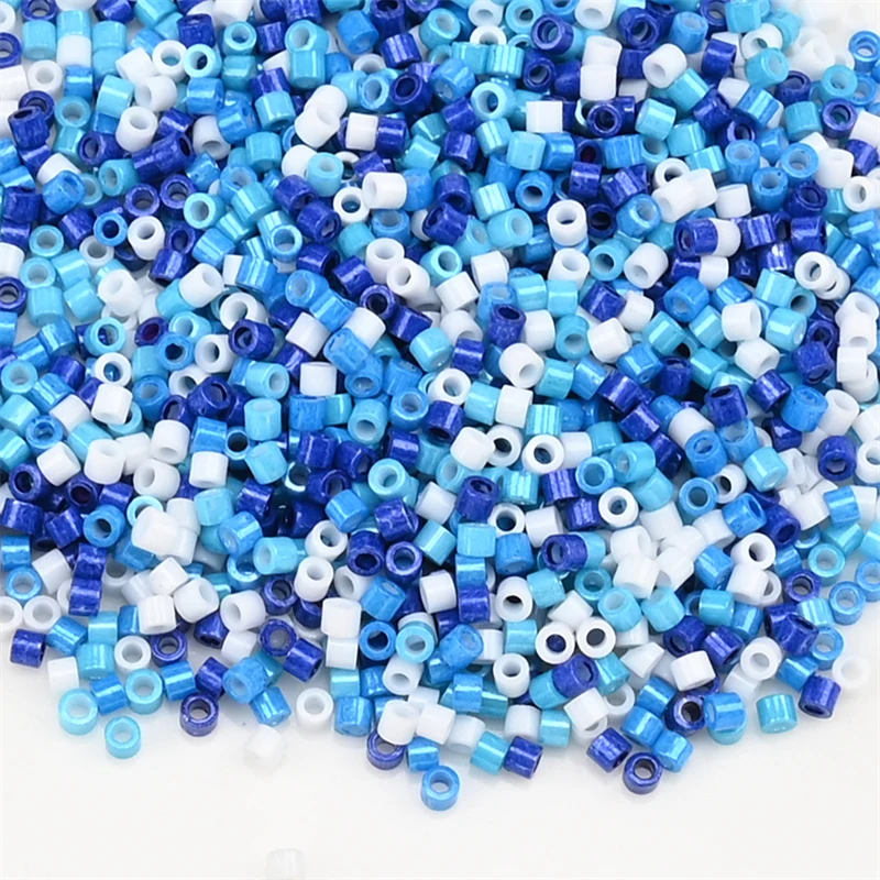 1000 Stück 1,6 x 1,3 mm japanische Glasperlen 11/0 für Statement-Schmuck, zylindrische Perlen, lose Perlen, DIY-Handarbeit, 5 Gramm/Beutel