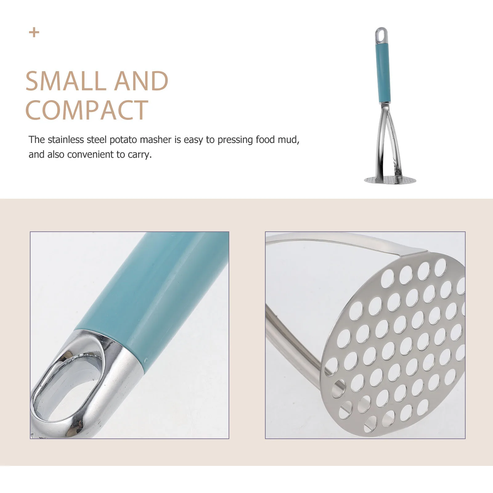 

Stainless Steel Potato Masher Avocado Crusher Kitchen Vegetable Tool For Pumpkin Beans Puree Manual Food Press