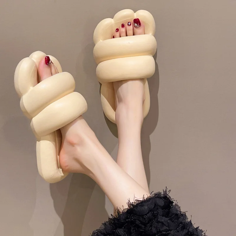 Criativo 2025 pés engraçados chinelos unissex ultra-macio conforto slides antiderrapante sandálias ao ar livre indoor para homem e mulher