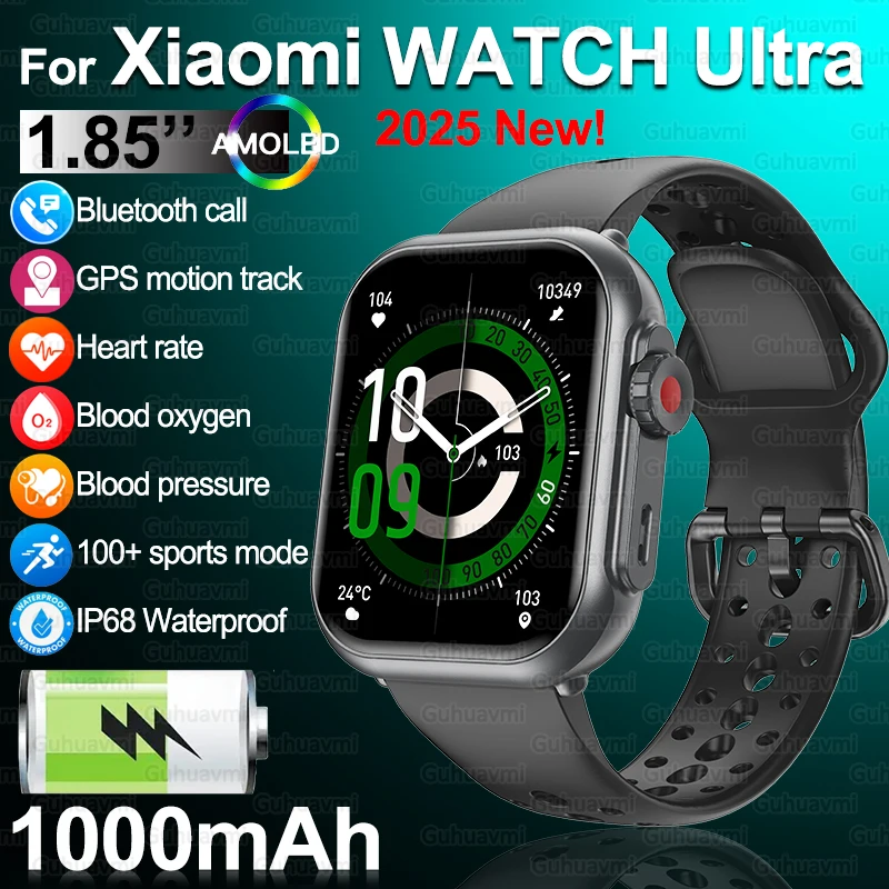 

New Smartwatch 1000mAh Long Battery Life For Men Women Fitness Sports Bluetooth Call Waterproof 1.85 inch Full Touch Smart Watch