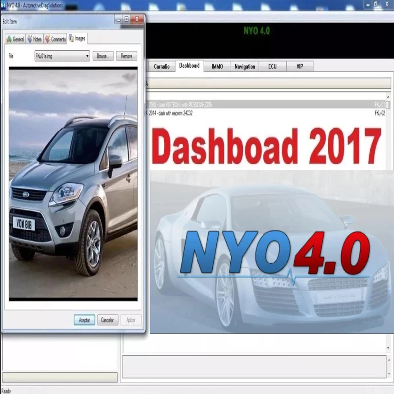 Nuovo scanner NYO 4.0 obd2 Versione 2017 Base dati completa Airbag + Caradio + Cruscotto + IMMO + Navigazione Software di riparazione dati automatici Autoradio