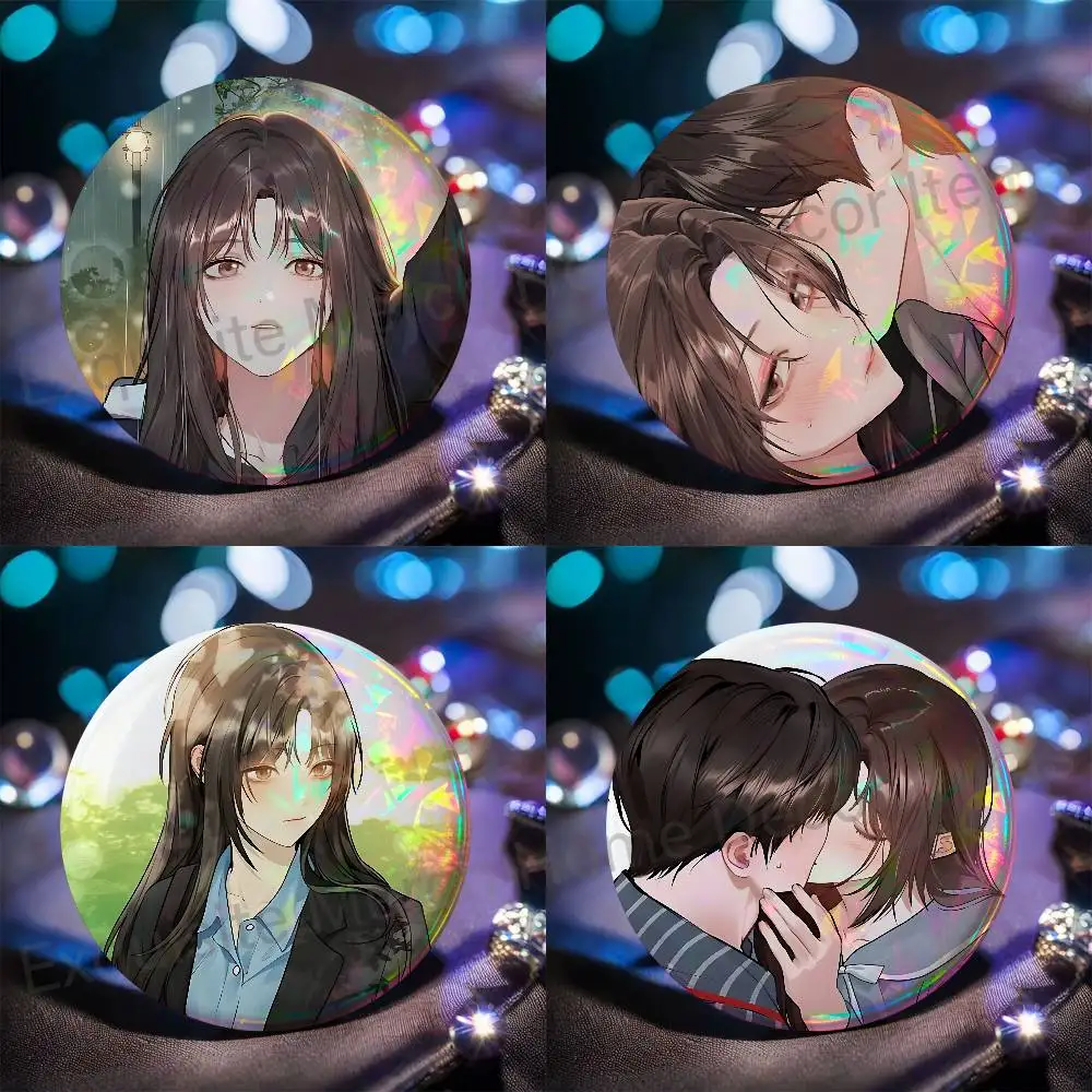 S-Something About You Manhwa Badges Round Nijigen Otaku Culture IP peripheral products 58mm 44mm 32mm 75mm 25mm Mini