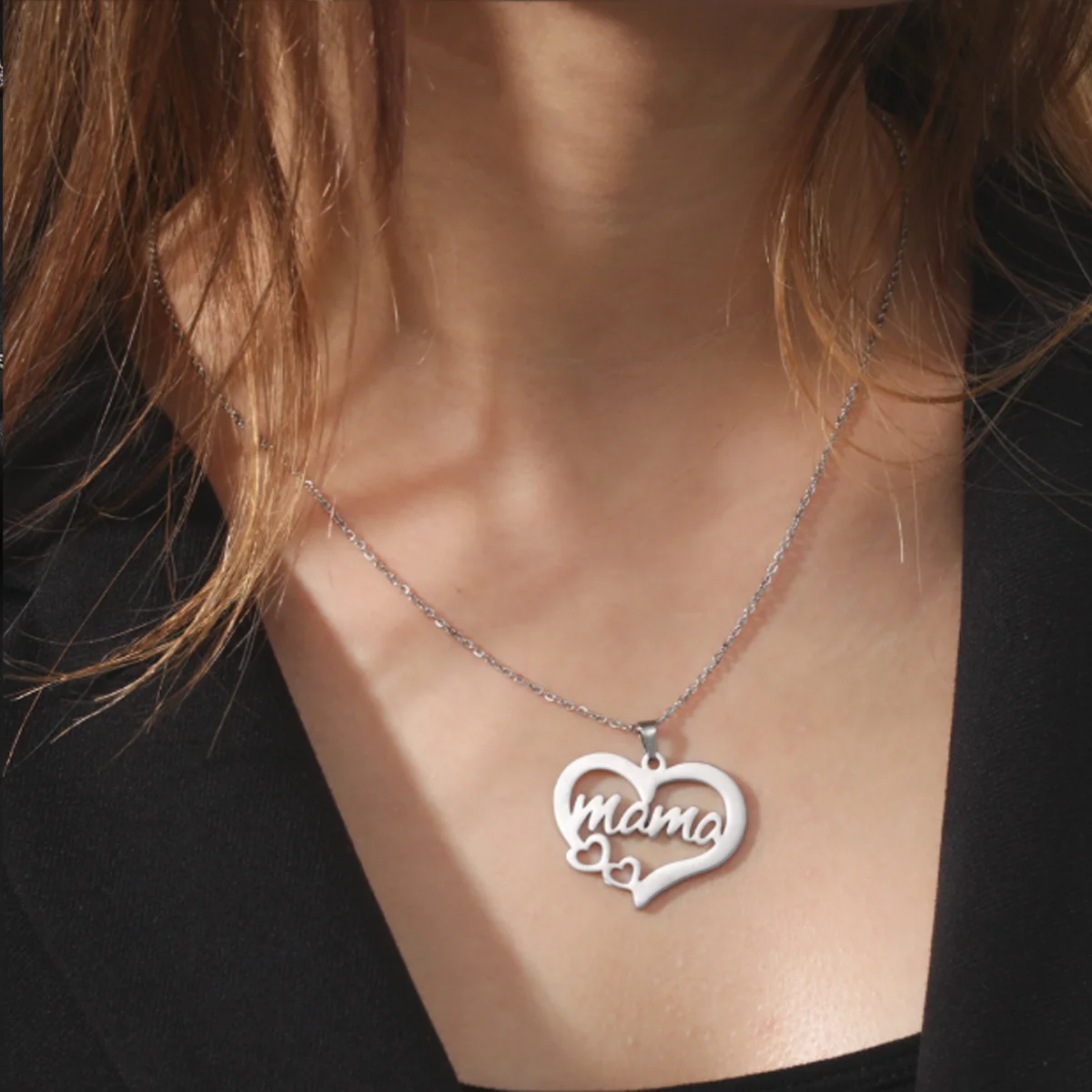 

Custom Name Necklace for Women Fine Personalized Sending Mom Signature Collar Stainless steel Nameplate Choke Mother Day Jewelry