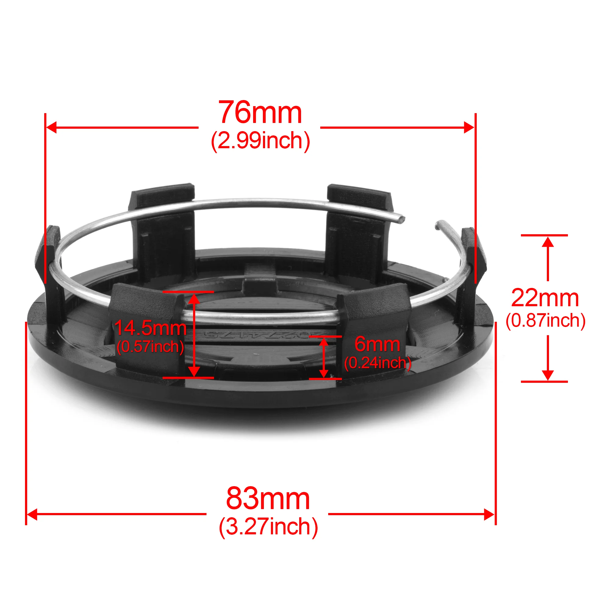 GTownworks 4pcs 83mm(+ -1mm)/ 76mm(+ -1mm) Wheel Rim Car Hubcap FOR Chevrolet  Center Caps for Alloy Wheels Rims Accessorie