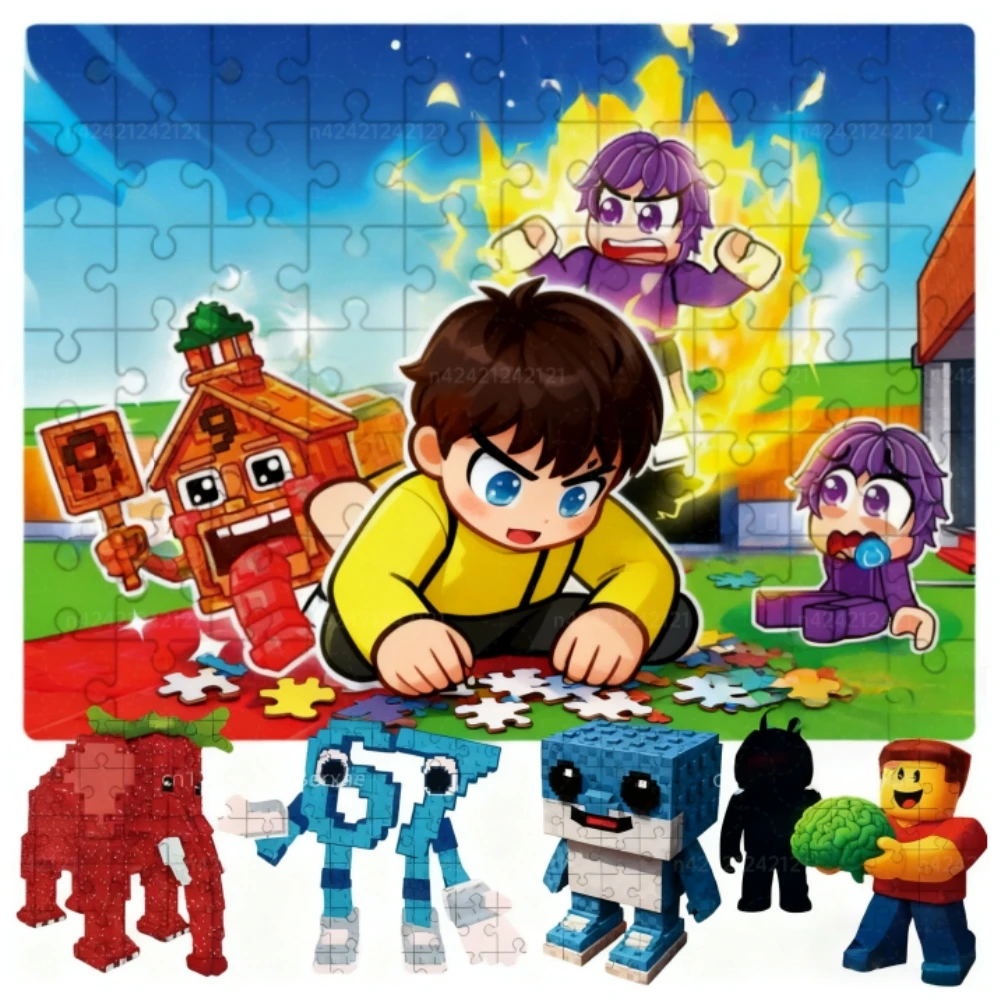 Italian Brainrot Jigsaw Puzzle Toys, Board Game Steal, House 9 Job, Character Pattern, Collectible Decor, Children Gift, 67