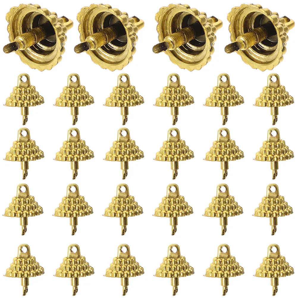 

100Pcs DIY Christmas Ball Ornament Caps Plastic Hangers for Crafts Wide Application Festive Party Decoration Accessories