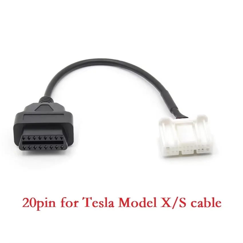 

Кабель-переходник OBD для Tesla Model X/S 20-контактный разъем для 2012-2015, 20-контактный на 16-контактный разъем для Tesla Model S model X, кабель инструмента сканера